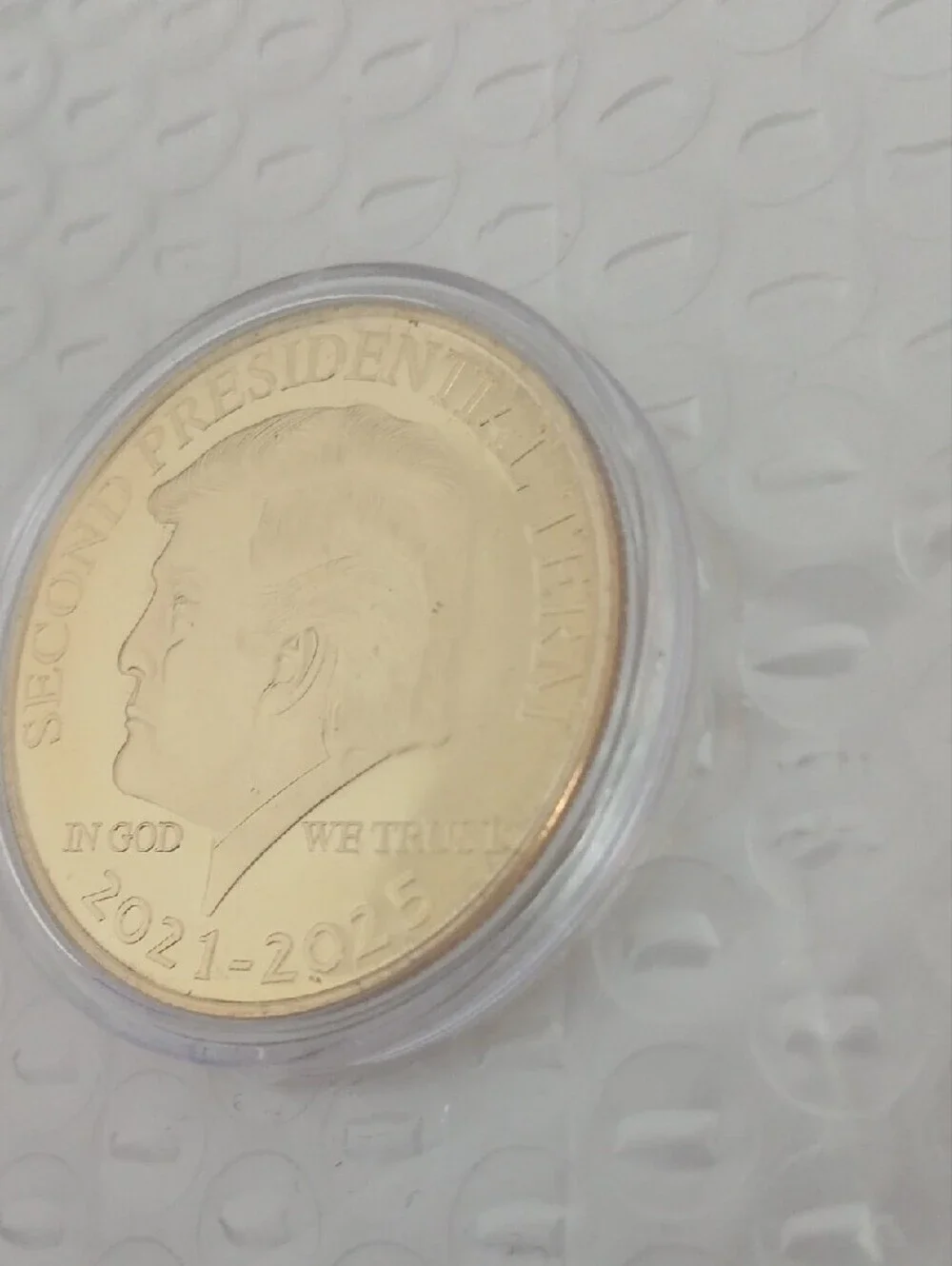 Gold-Tone Commemorative Coin in Protective Case